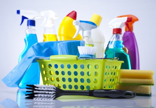 Office cleaning team preparing a Wembley workplace for the day