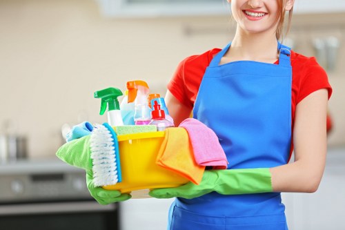 Regular office cleaning setup for a Wembley business premises